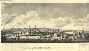 A South view of Birmingham from the Summer House, Cheapside Bordesley